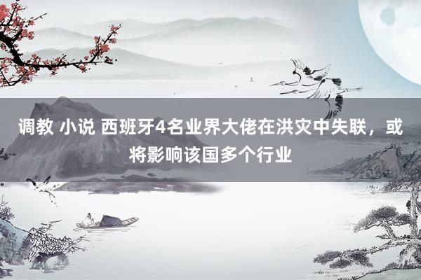调教 小说 西班牙4名业界大佬在洪灾中失联，或将影响该国多个行业