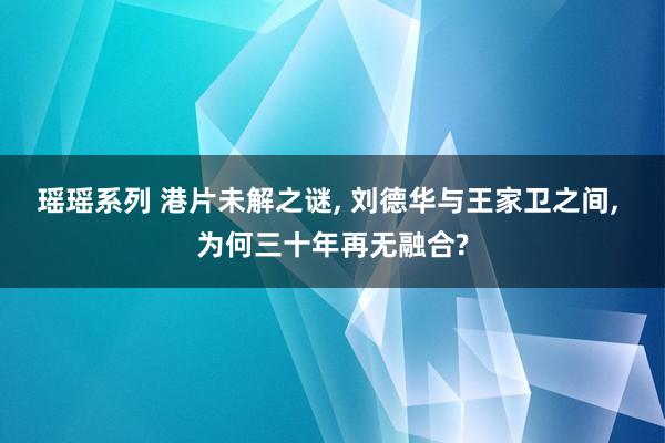 瑶瑶系列 港片未解之谜， 刘德华与王家卫之间， 为何三十年再无融合?